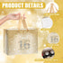 Yoirrat 16 16th Sweet Gift Bag with Wrapping Tissue Paper & Card Large Champagne Gold Glitter Birthday Gift Bags