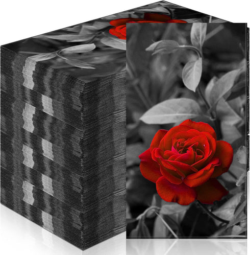 100 Pack Floral Napkins Disposable Paper Hand Towels - 2 Ply Decorative Dinner Guest Towels for Bathroom, Wedding