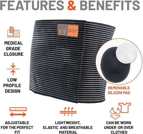 Everyday Medical Plus Size Umbilical Hernia Support Belt - Pain Relief for Hernias, L/XL