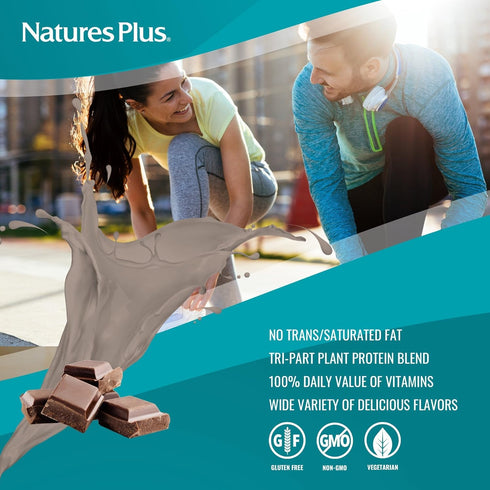Natures Simply Natural SPIRU-TEIN Shake - Unsweetened Chocolate Protein Powder, 0.82 lb, 16 Servings