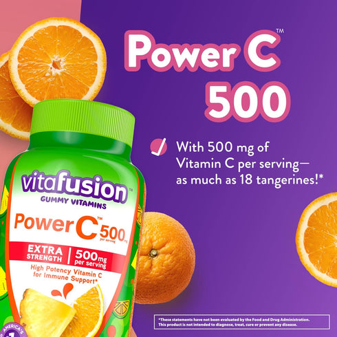 Vitafusion Extra Strength Power C Gummy Vitamins, Tropical Citrus Flavored, 92 Count