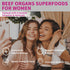 Gummies 90 Gummies Well&Whole Grass-Fed Beef Organ for Women - Liver, Kidney, Heart, Ovary & Uterus - Hormone Balance