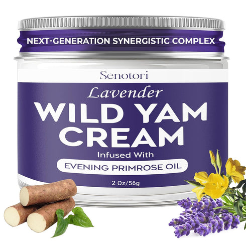Lavender Wild Yam Cream for Women Hormone Balance, Evening Primrose infused for