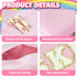 Preppy Patch Makeup Bag, PU Leather Portable Waterproof Cosmetic Bag for Daily Use (Pink)