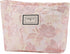 Flower Makeup Bag, Large Floral Travel Cosmetic Pouch for Women, Zipper Organizer Bag (Embossed Pink Aesthetic)