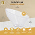 R-kay 6 Pack Angled Clear Plastic Serving Bowls, 36 Oz, Heavy Duty for Weddings, Catering, Birthday Parties