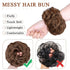 MORICA Messy Hair Bun Hair Scrunchies Extension, Curly Wavy Synthetic Chignon Hairpieces for Women