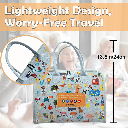 Lintriguingly Fidget Blanket for Adults with Dementia, Dementia Activities for Seniors & Alzheimers Patients, Sensory