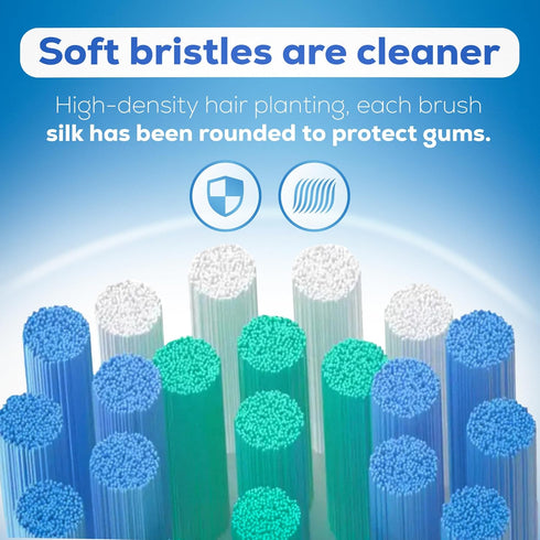 Replacement Toothbrush Heads Compatible with OralB Braun, Pack of 4, Precision Refills for Electric Brush