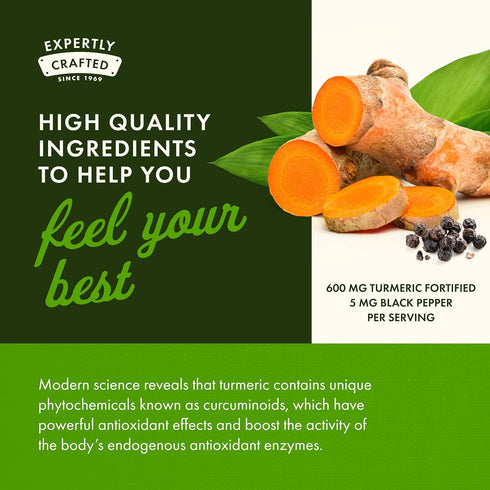 Swanson Turmeric & Black Pepper Organic Joint Health Supplement for Enhanced Bioavailability & Absorption - 60 Veggie