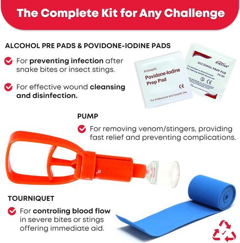 Ever Ready First Aid Snake Bite Venom Extractor Kit, Latex Free