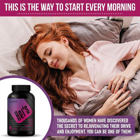 Sapir's Nutrition Female Libido Booster for Women - Increase Passion, Desire & Excitement - Relieve Stress, Reduce