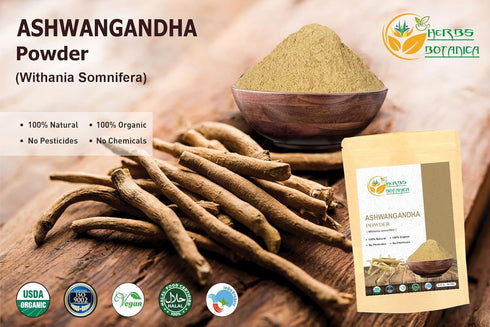Organic Ashwagandha Root Powder Withania Somnifera Powder Ashwaganda Root Powder Ayurvedic Herbal Supplement Support and Strength 5.3 oz