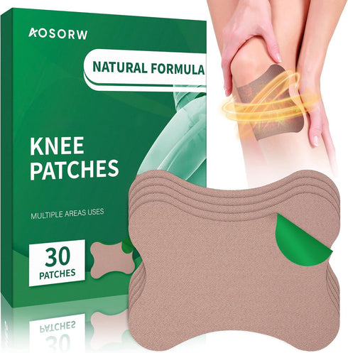 Knee Joint Relief Patches - 30 Count Natural Herbal Kit for Soothing Muscle & Bone Hot Relief