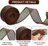 TONIFUL Burlap Wired Ribbon, 1-1/2 Inch Faux Burlap Ribbons for Christmas and Gift Wrapping Decoration