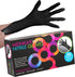 FRAMAR Powder Free Nitrile Gloves – 12 INCH Black Disposable Latex Free Gloves, Medium Size