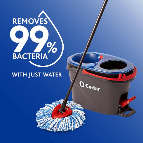 O-Cedar EasyWring RinseClean Refill, 4-Pack, Blue, 4 Count for Easy Cleaning