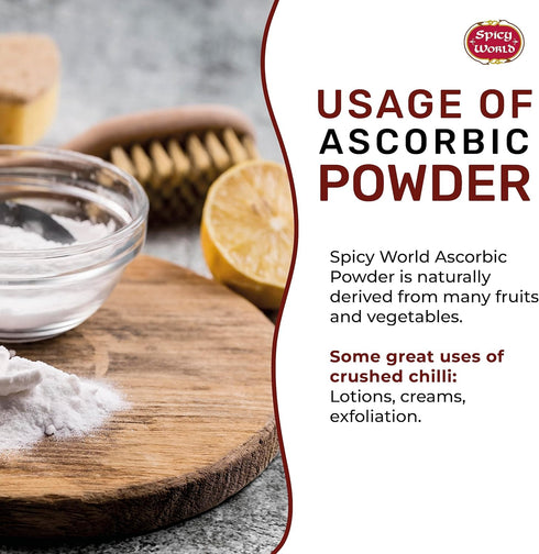 Ascorbic Acid Vitamin C Powder 1 LB - Dietary Supplement, Pure VIT C Powder USP by Spicy World