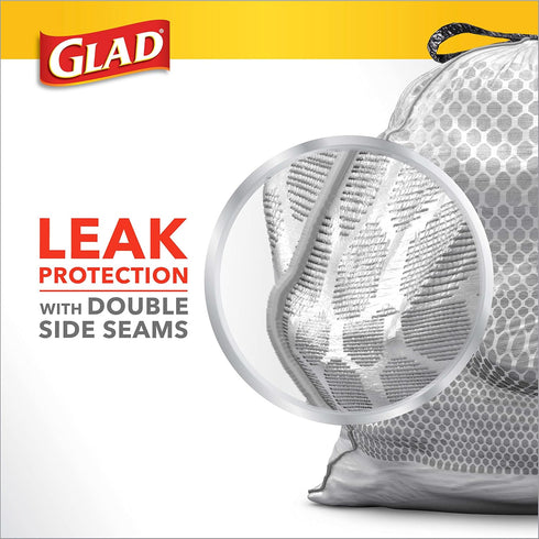 Glad Trash Bags, ForceFlex Tall Kitchen Drawstring Garbage Bags, 40 Ct Fresh Clean, 13 Gal (Package May Vary)