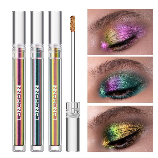 Jolilab Metallic Liquid Chameleon Eyeshadow, Long-Lasting Holographic Glitter Multichrome Makeup