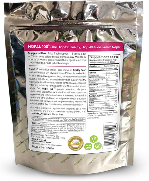 Immune 10 Oz (28 Maxx Herb Red Nopal Cactus Powder, Prickly Pear Powder - for Digestion & Support, High in Dietary
