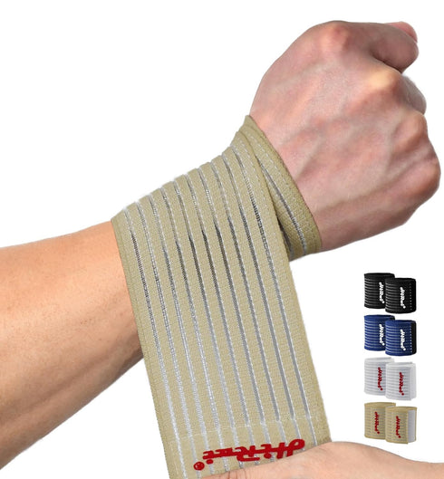 HiRui 2-Pack High-Elastic Wrist Support Straps, Wrist Wraps for Carpal Tunnel, Arthritis, Weightlifting