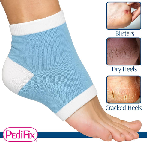 PediFix Visco-GEL Heel Sleeves – Moisturizing Gel Socks for Dry, Cracked Heels & Calluses, 1 Pair