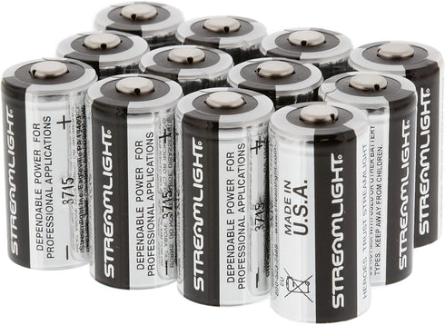 Streamlight 85177 CR123A Lithium Batteries, 12-Pack