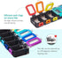 Fullicon Weekly Pill Organizer, 7 Day Moisture Proof Daily Pill Box, Compact Travel Container for Vitamins (Rainbow