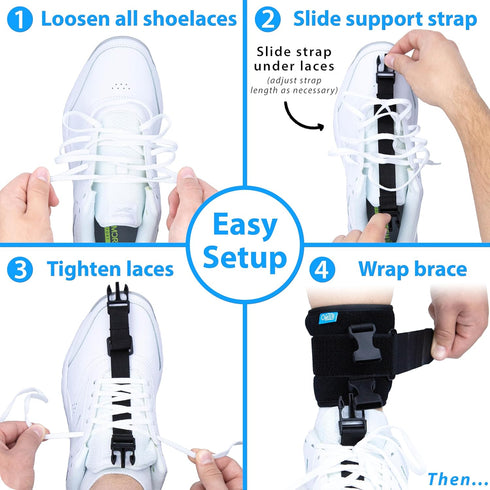 Omeer AFO Foot Drop Brace For Walking With Shoes Provides Adjustable Drop Foot Brace Support For Men Or Women Can Be