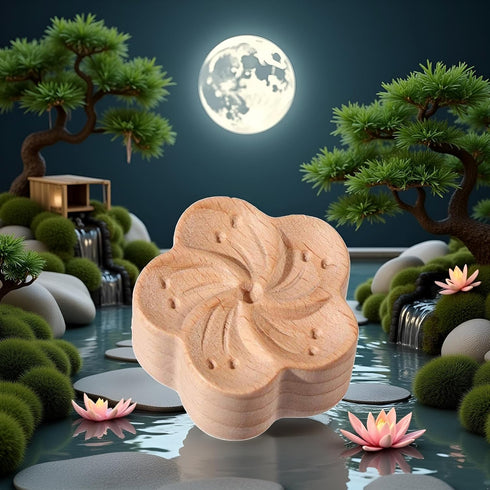 JJLFresheners Brown Walnut Essential Oil Diffuser Fragrance Diffused Sleep Aid Aromatherapy, Flower Shaped Essential