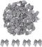 MECCANIXITY 50Pcs Mini Satin Ribbon Bow, 1" Mini Fabric Flower Bows for Craft DIY Sewing Wedding Birthday Party (Grey)