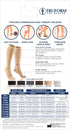 Truform 20-30 mmHg Compression Stockings, Knee High Length, Closed Toe, White, X-Large
