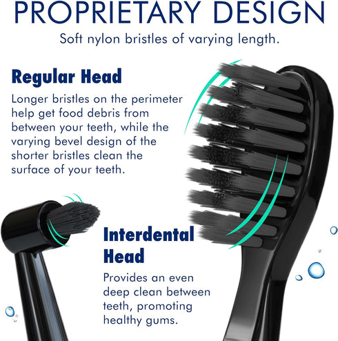Solo Electric Toothbrush - 3 Brushing Modes, 2 Tooth Brush Heads, Rechargeable with Intelligent Auto-Timer