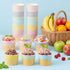 Jingmore 120 Pack 6 oz 5 Summer Ice Cream Paper Cups with Lids Disposable Ice Cream Bowls Paper Treat Dessert Cups