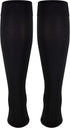 NuVein Medical Compression Stockings, 15-20 mmHg Support for Women & Men, Knee Length, Closed Toe, Black, X-Large