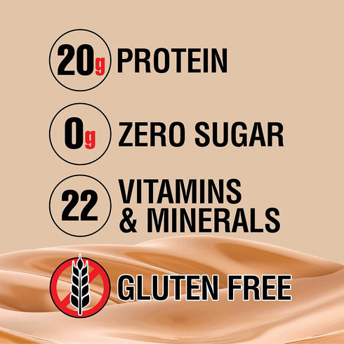 Lean Body Ready-to-Drink Salted Caramel Protein Shake, 20g Protein, 22 Vitamins & Minerals, Pack of 4