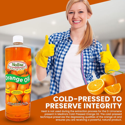 Medina Orange Oil Cleaner & Degreaser Concentrate, All Purpose Cleaner for Home, Outdoor, Automotive Use, 32oz