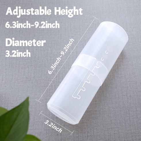 OCHEAL Retractable Makeup Brush Holders, Clear Travel Makeup Brush Case, Dustproof Storage for Women and Girls Makeup