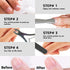 Professional Cuticle Trimmer with Pusher, Stainless Steel Cuticle Cutter & Sharp Blades for Nail Care & Manicure