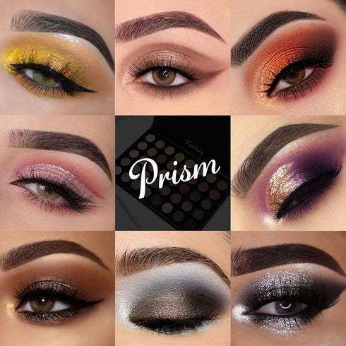 Professional Neutral Eyeshadow Makeup Palette, 40 Pigmented Matte Shimmer Warm Eye Shadows, Rose Gold Smoky Brown