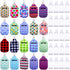Duufin 40 Pieces Keychain Set with 20 Hand Sanitizer Holder Keychains and 20 Reusable Flip Cap Travel Bottles