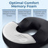 5 STARS UNITED Donut Pillow - Hemorrhoid Tailbone Cushion, Large Black Seat Cushion for Coccyx, Sciatica, Pregnancy