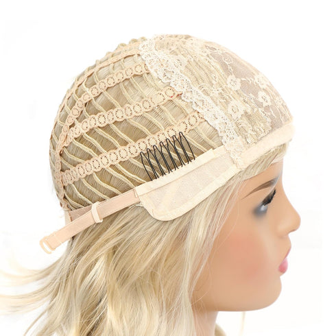 20 Pieces Wig Combs, 7-teeth Wig Clips for Securing Wig Caps (Beige, 20 Pcs)