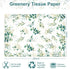 Whaline 60 Sheets Greenery Tissue Paper, Green Gold Eucalyptus Leaves for Gift Wrapping and DIY Crafts