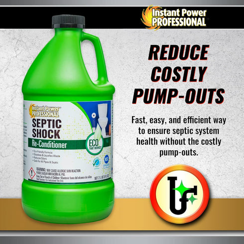 Instant Power Professional Septic Shock Re-Conditioner, 67.6 Fl. Oz, Septic Tank System Treatment