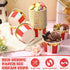 Willinglong 100 9 oz Pcs Circus Carnival Party Cups Red Stripe Paper Ice Cream Cups for Christmas Circus Carnival