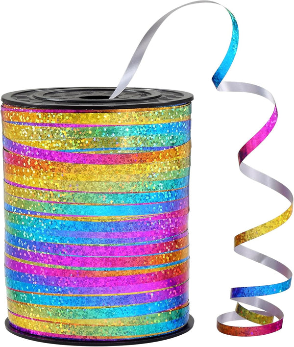 Multi Colored Curling Ribbon 500 Yards for Gift Wrapping, Balloons, Baby Showers, Christmas, and More
