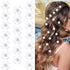 Wecoe 20 Pcs Small White Flower Hair Clips, Cute Decorative Mini Clips for Girls & Wedding Accessories