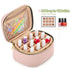 Yarwo Nail Polish Organizer Bag, Holds 12 Bottles (15ml/0.5 fl.oz), Travel Case for Nail Polish, Dusty Rose (Bag Only)